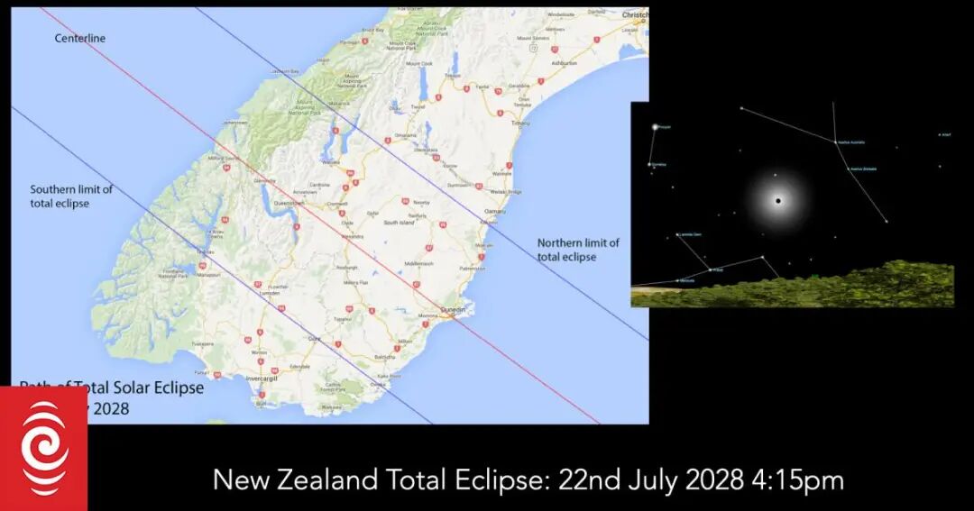 2028 total solar eclipse in New Zealand likely big tourism drawcard, astronomer says | RNZ News