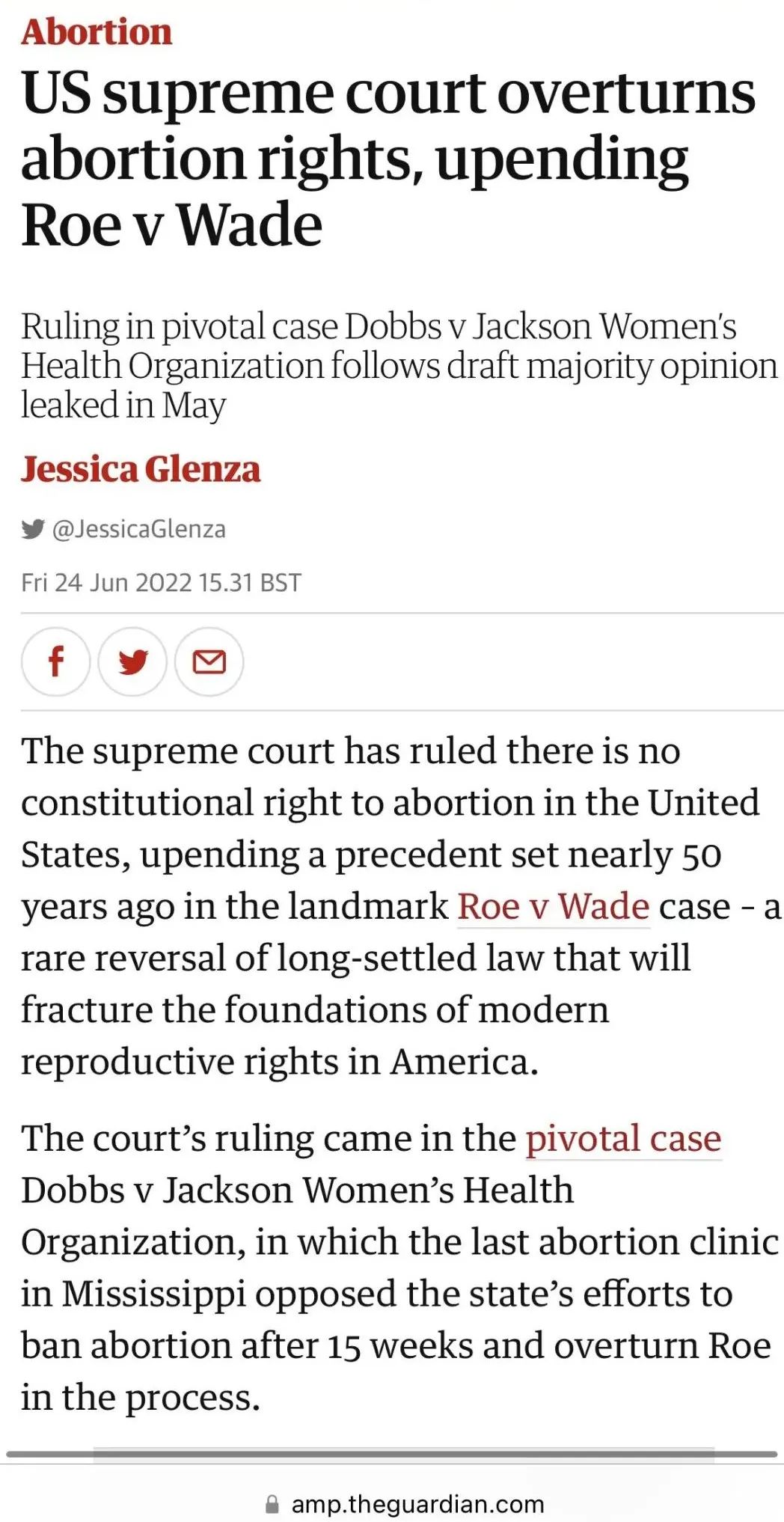 美国历史罕见的逆转时刻: 一个取消堕胎权判决为何惊动全美?
