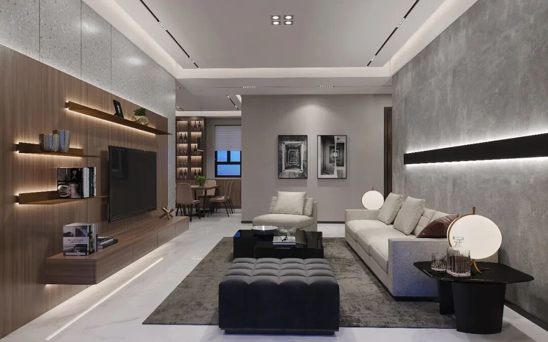 客餐厅设计得这么奢华，还怕没人夸？