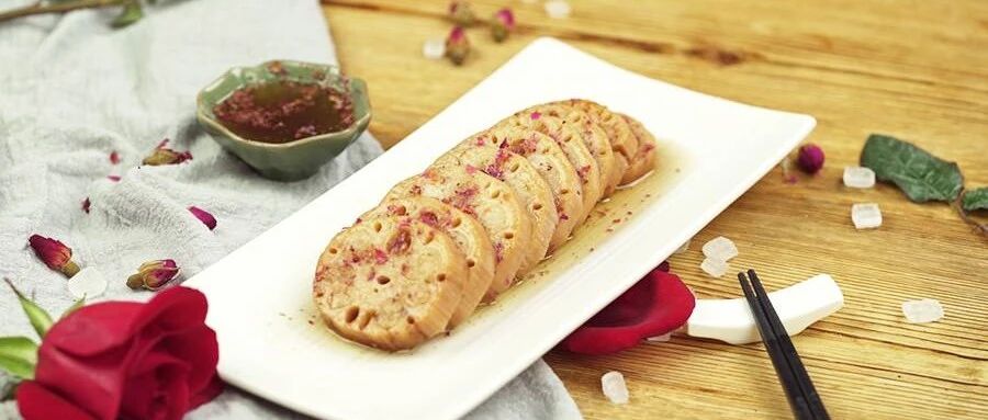 电饭锅玫瑰蜜藕，浓情蜜意甜进心