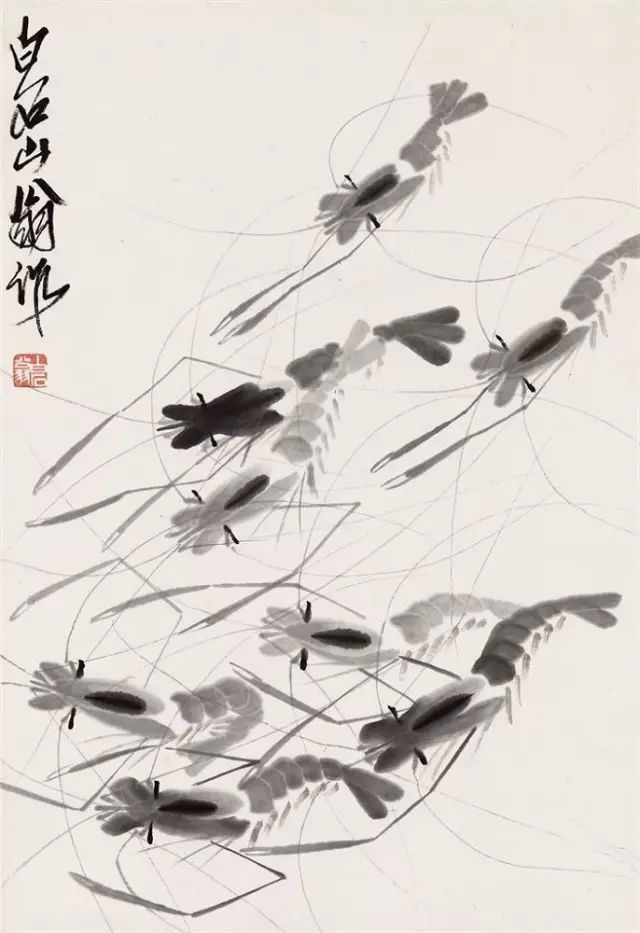 视频太珍贵齐白石画虾视频资料大师手笔