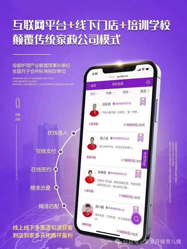 一位专业月嫂正在细心护理新生儿
