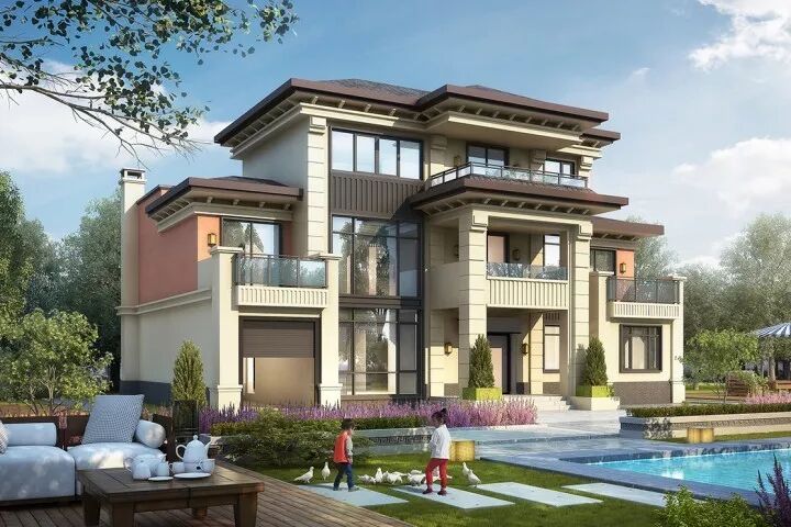 拍手叫绝！复式客厅+大露台，6款阔气三层别墅让你备受瞩目！