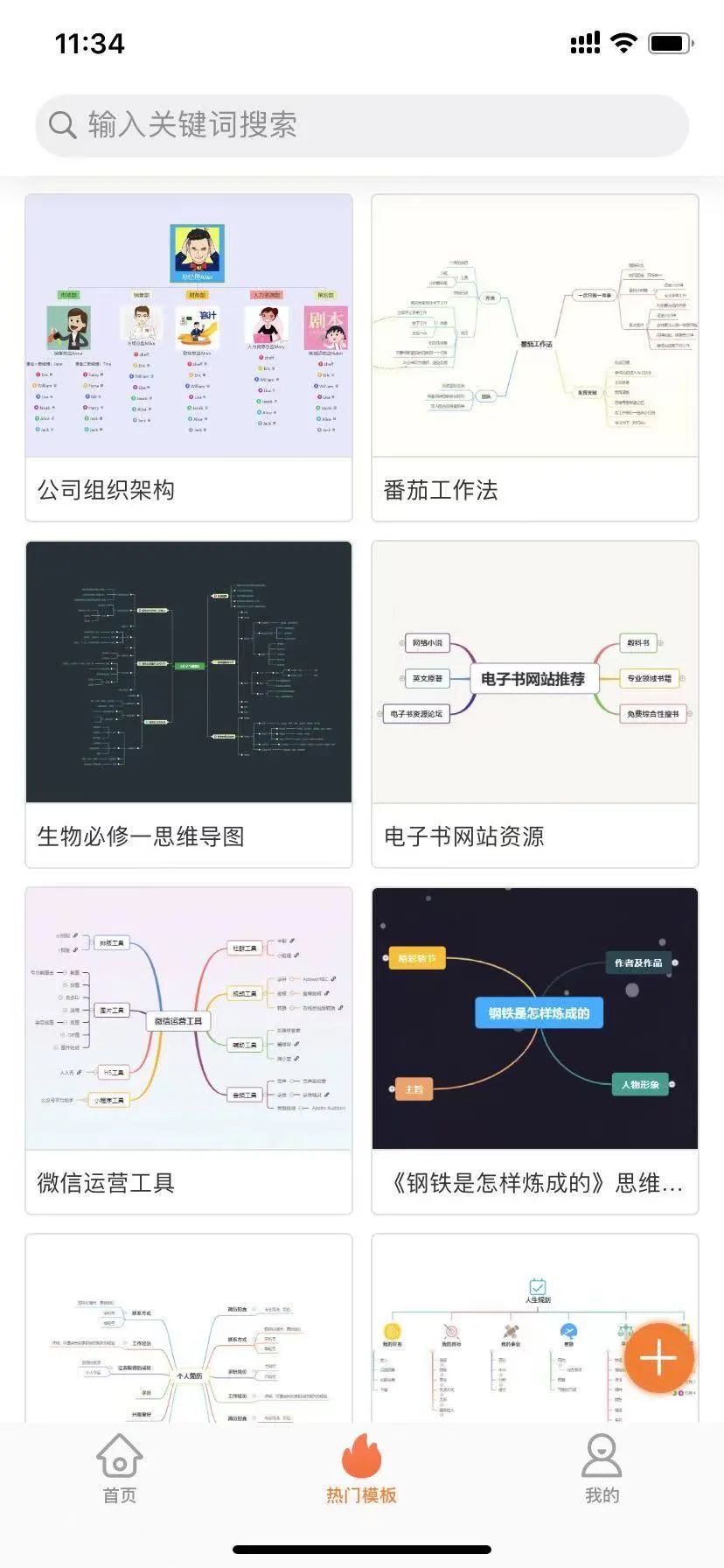 GitMind 一个免费的思维导图/流程图制作软件,免费导图模板 第11张