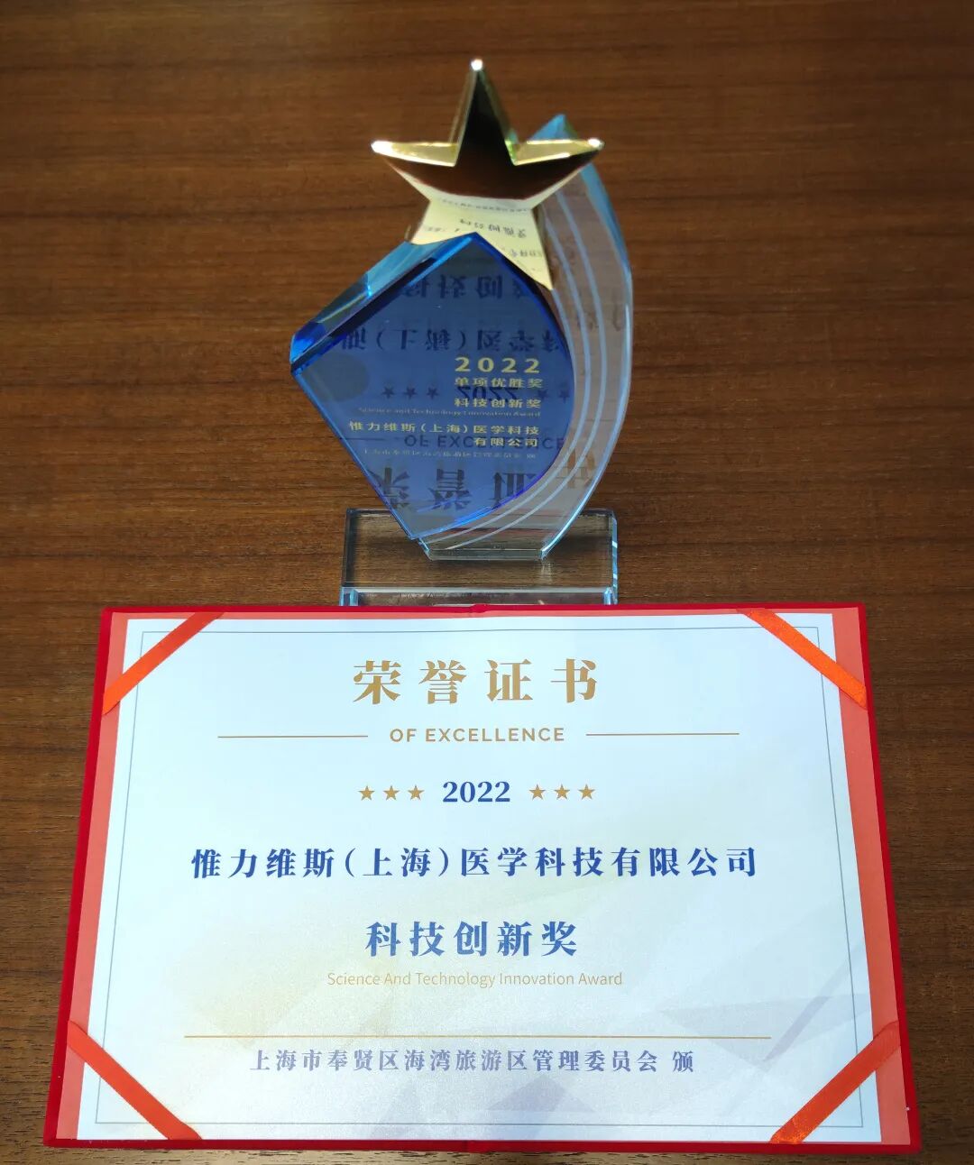 惟力維斯（上海）醫學科技有限公司科技創新獎