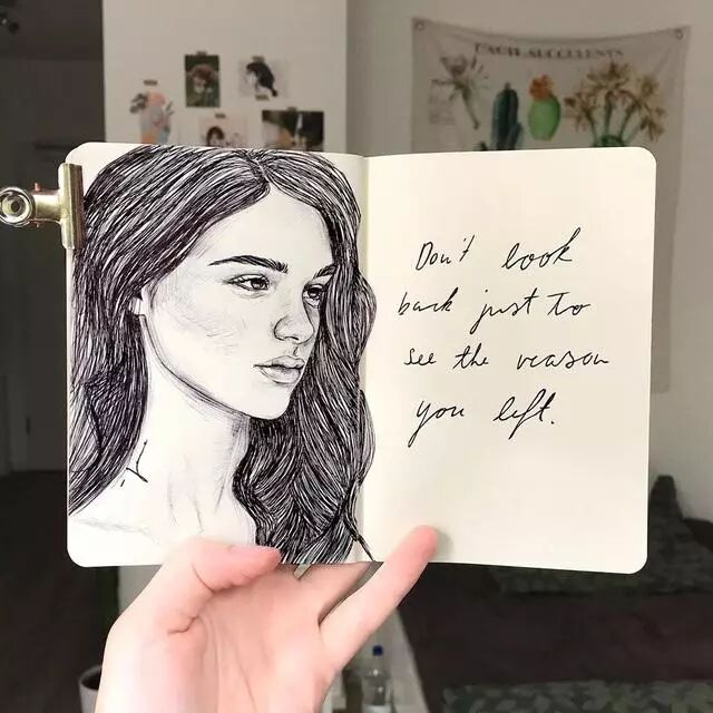 女子手绘本中画满了好看小姐姐满满正能量 我爱彩铅水彩画 微信公众号文章阅读 Wemp