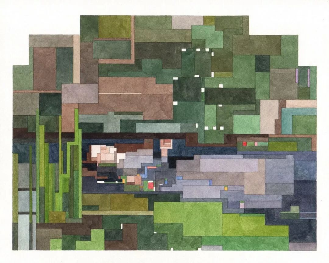 美国插画师adamlister隐藏于像素水彩中的艺术史