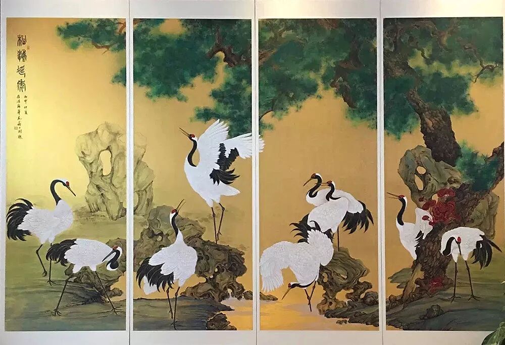 四条屏   张苏华作品张苏华作品王志鸿王志鸿,资深花鸟画家王静如之女