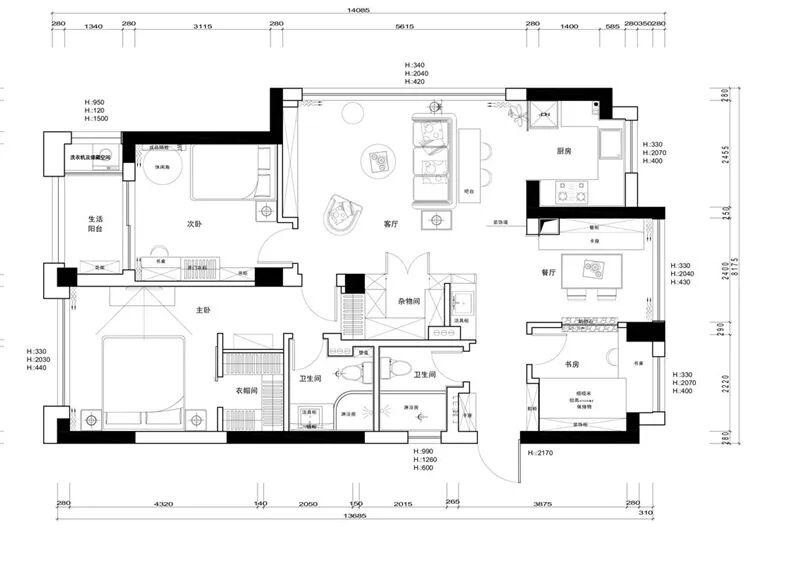 18万三室简欧浪漫风~