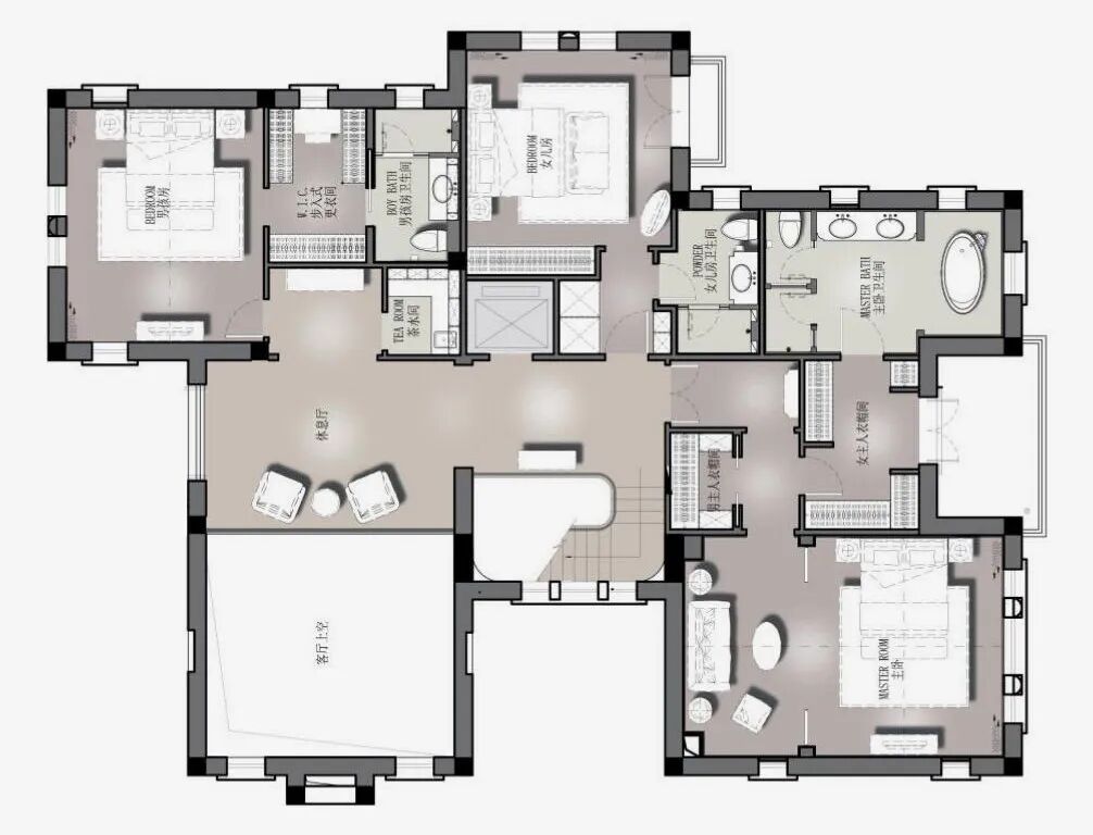 280㎡唯美轻奢别墅，演绎较舒适的优雅~