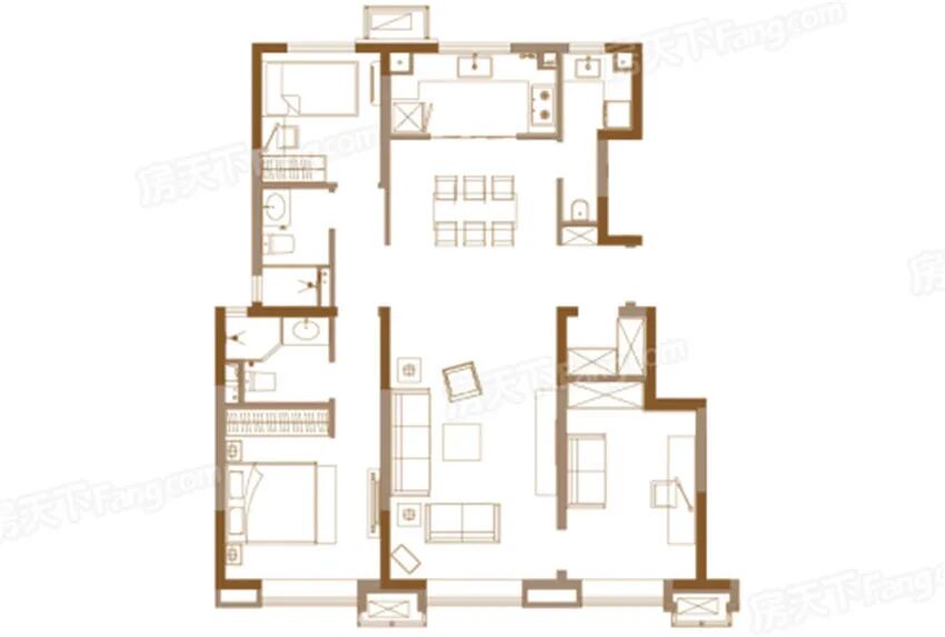 122平米中式风格装修实案~