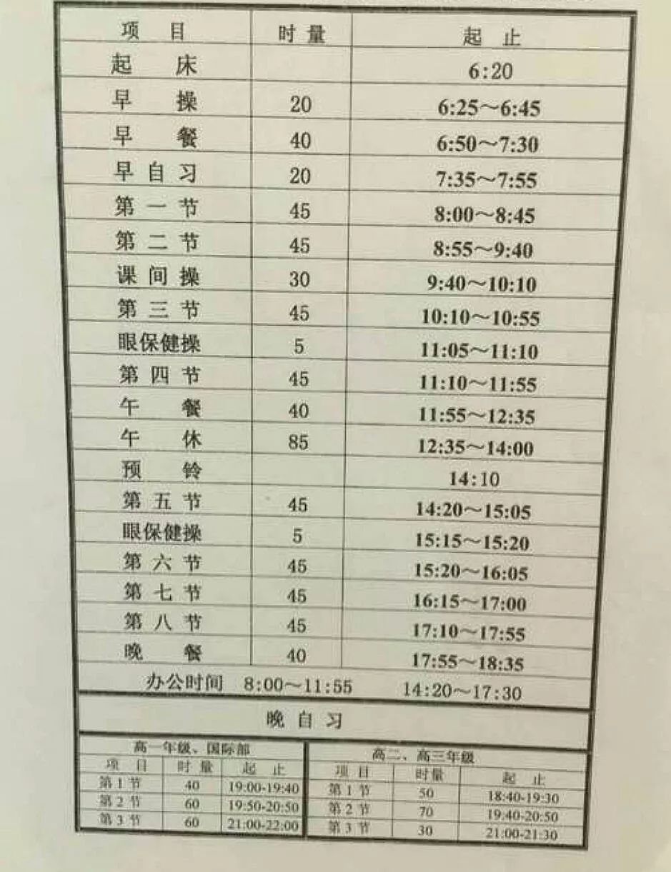 全国三大神校和长沙四大名校的作息时间大pk!学霸们都几点睡觉?