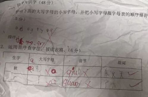 孩子，我们一起努力，也考个100分！