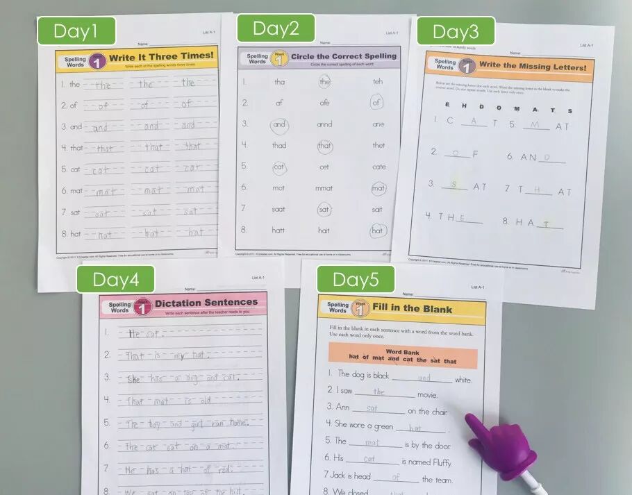 【免费资源分享】Spelling Words火爆美国小学词汇练习册-单词拼写 ，轻松掌握单词拼写