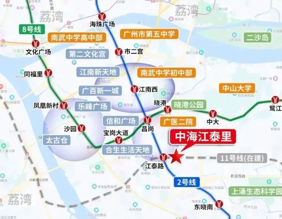 海珠地铁口楼盘【中海江泰里】75-105平三至四房，总价45x万上车!