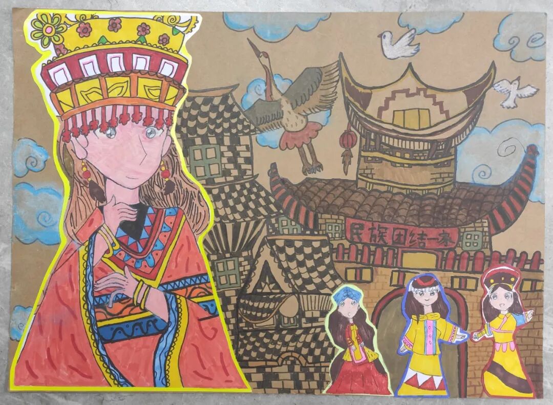 民族团结进步绘画比赛获奖作品展示(九) - 佛山市委统战部