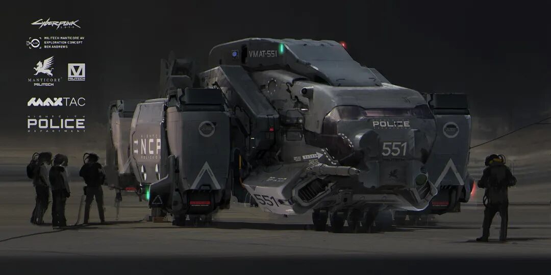 《赛博朋克2077》里飞行器和武器是如何设计出来的？的图9