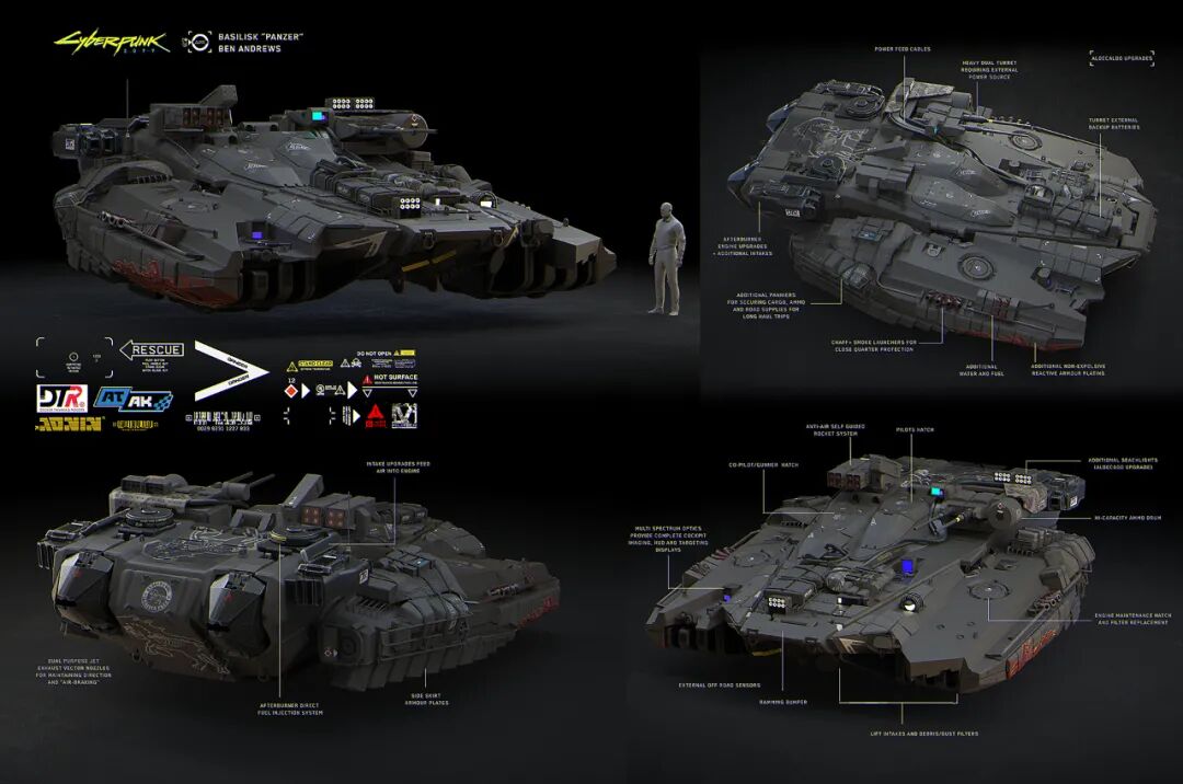 《赛博朋克2077》里飞行器和武器是如何设计出来的？的图6