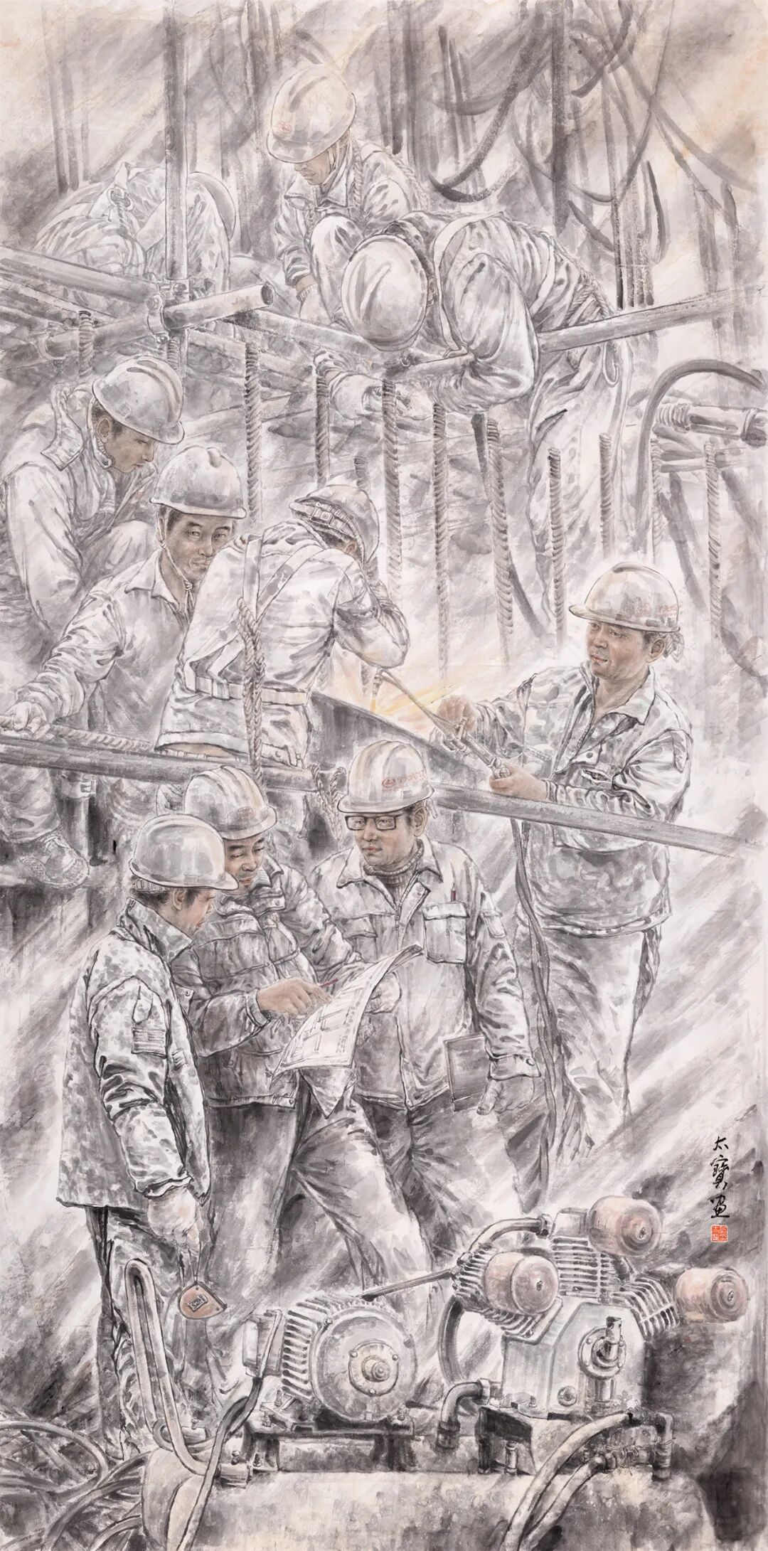 艺报国画名家丨诸太宝:质朴真挚笔墨描绘时代画卷-泰丰艺术商城-泰丰