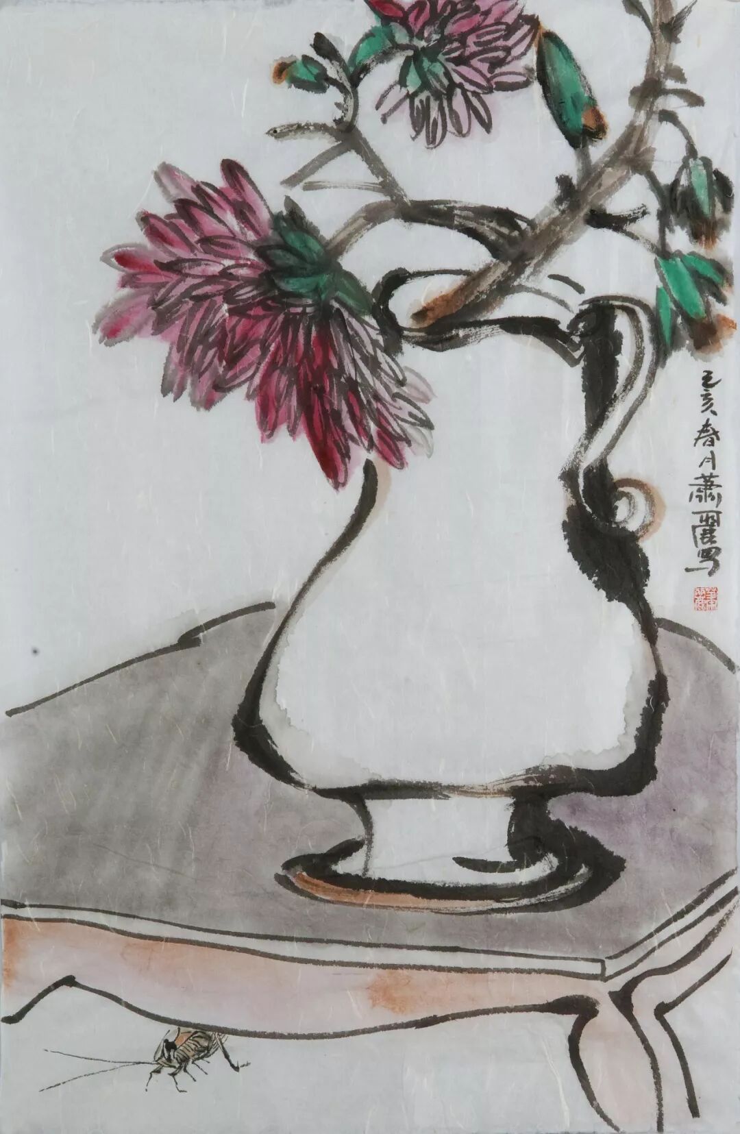 艺术传承丨品味中国传统国画瓶花之美