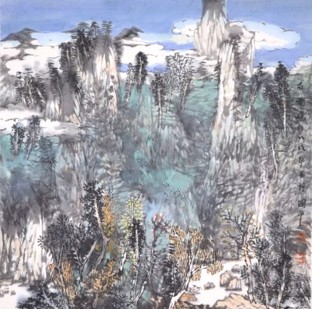 我国当代著名山水画家杨国平先生,是一位极有才华和艺术感受力的画家