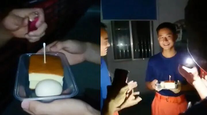 19岁消防员抗洪一线用棉签当蜡烛过生日：希望洪水早退大家平安