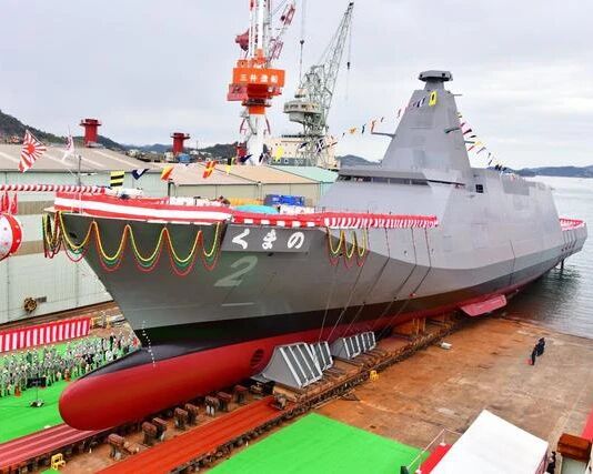 日本新型隐身护卫舰下水 计划于2022年3月服役