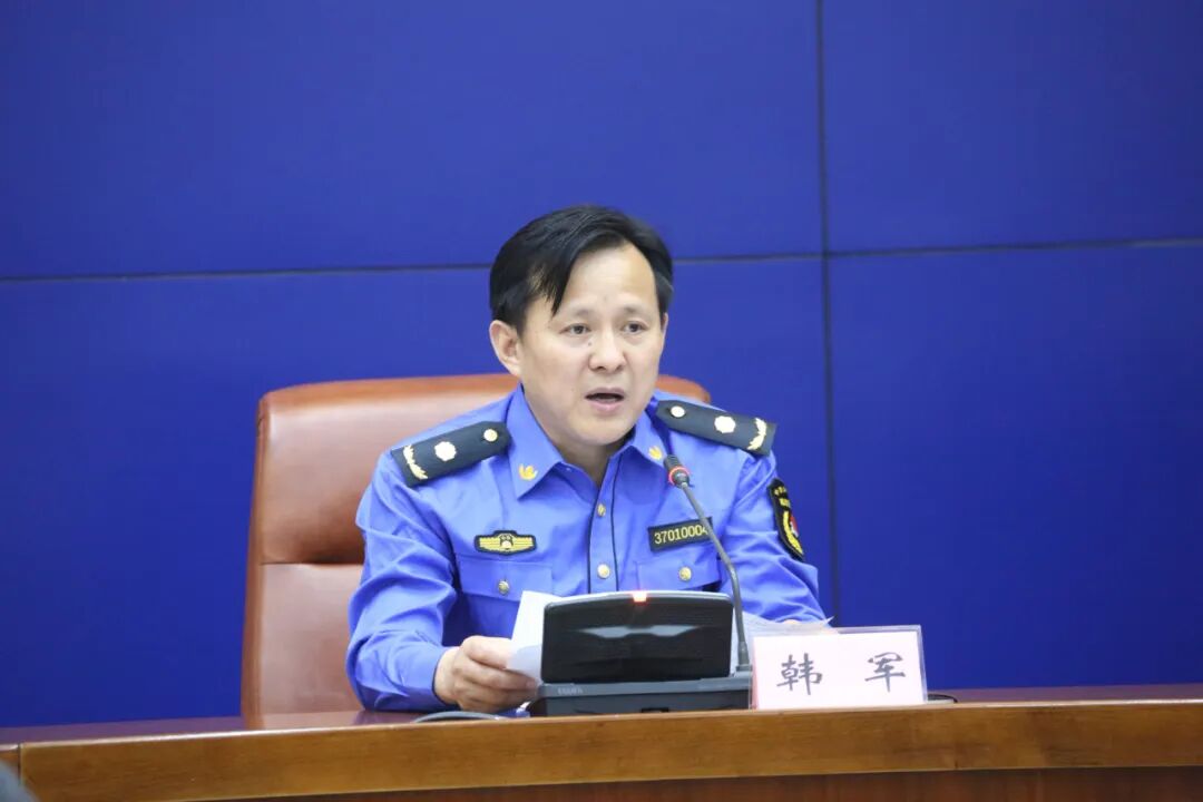 济南市城管局党组副书记,副局长韩军介绍了市城管局行使行政处罚事项