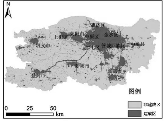 珞珈一号卫星夜光数据的郑州建成区识别与分析的图7