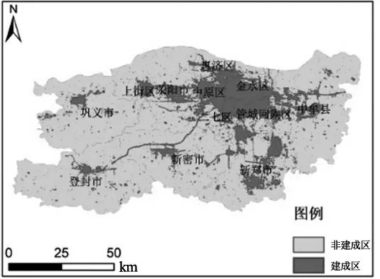 珞珈一号卫星夜光数据的郑州建成区识别与分析的图6