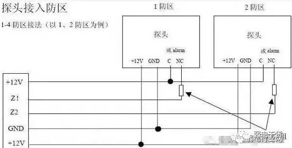 有线防盗报警系统工作原理及接线方式(图9) 图片