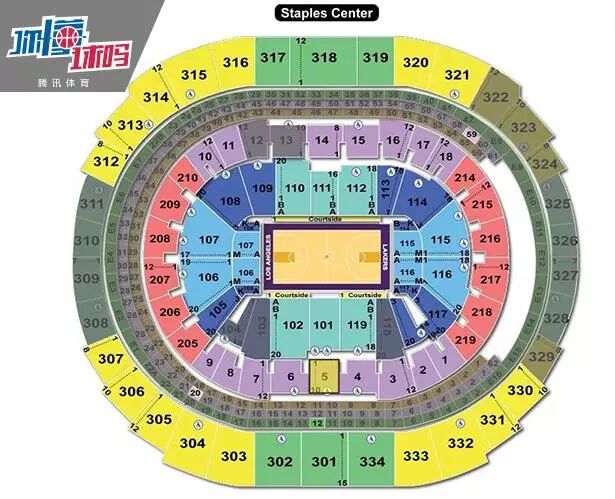 湖人主场座位图