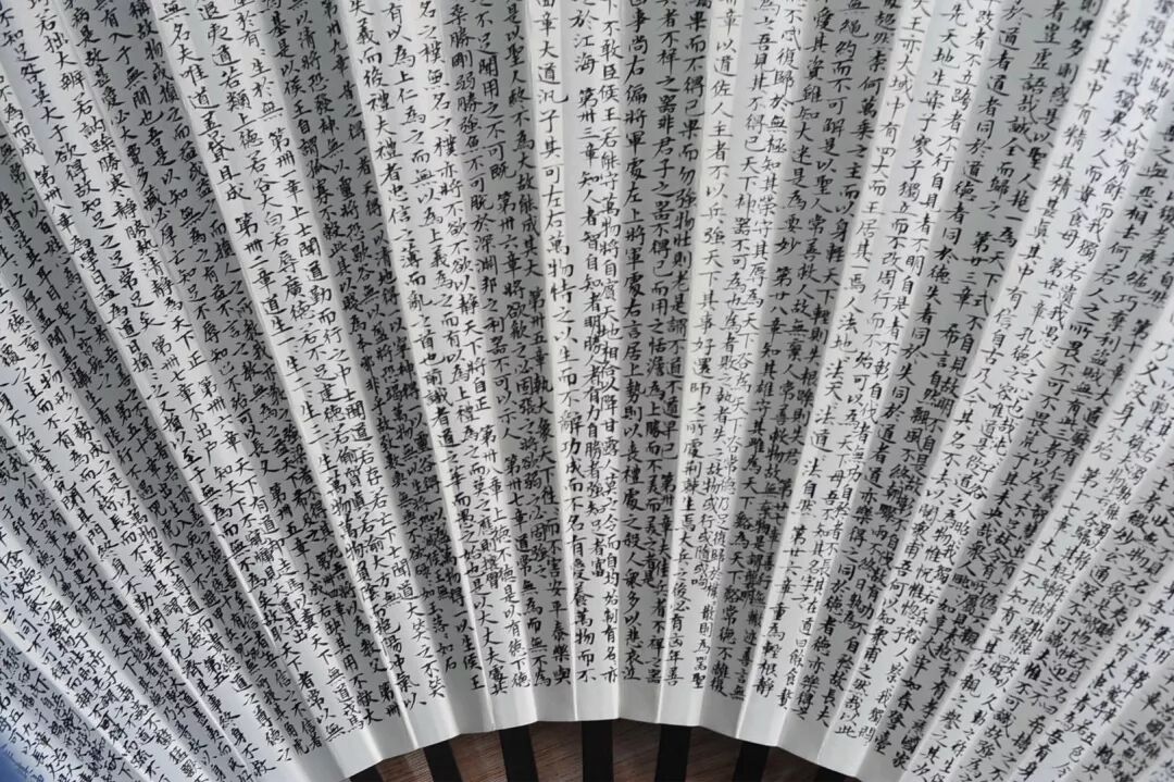 颜玉利■颜玉利书法欣赏：小楷折扇《道德经》