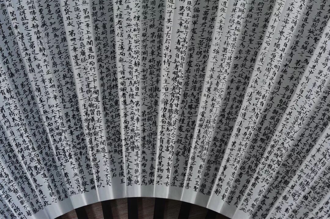 颜玉利■颜玉利书法欣赏：小楷折扇《道德经》