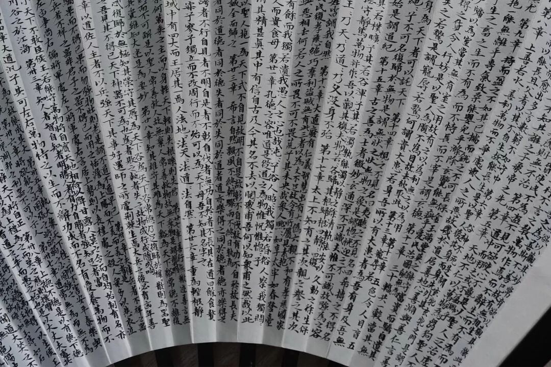 颜玉利■颜玉利书法欣赏：小楷折扇《道德经》