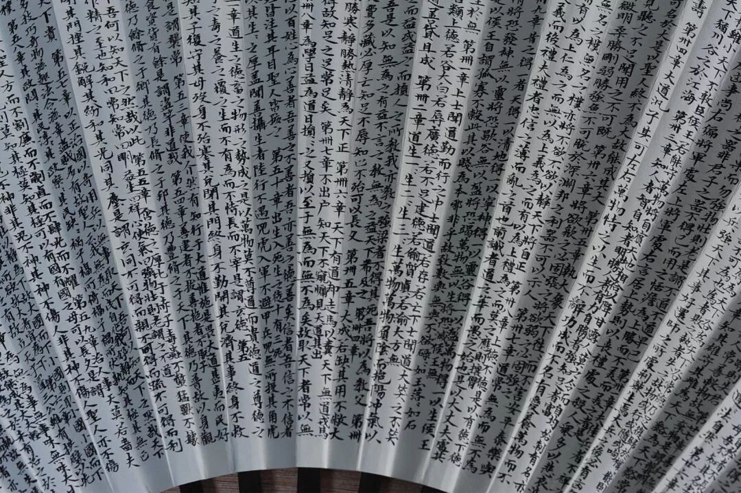 颜玉利■颜玉利书法欣赏：小楷折扇《道德经》