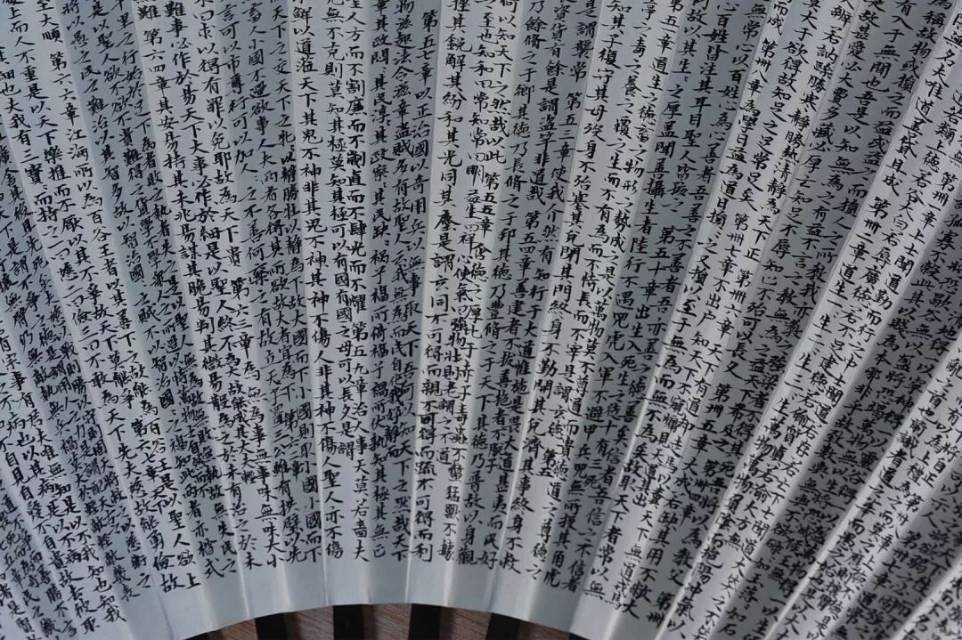 颜玉利■颜玉利书法欣赏：小楷折扇《道德经》