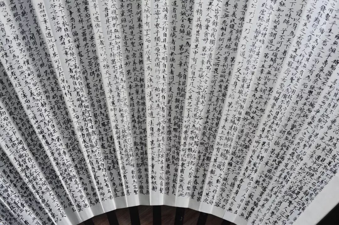 颜玉利■颜玉利书法欣赏：小楷折扇《道德经》