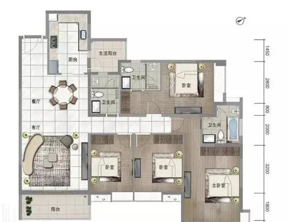 白云新城 【新世界云耀】 建面120—170㎡奢阔四*五房
