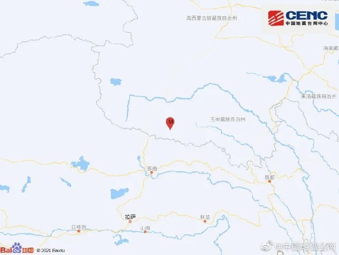 社會|玉樹1小時內發生3次地震,震中地形圖發布:海拔約4795米