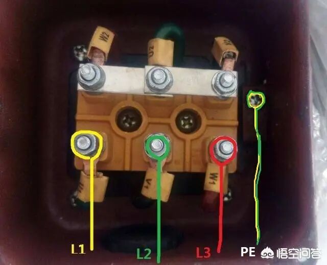 三根火线和一根地线，该怎么接线？的图2