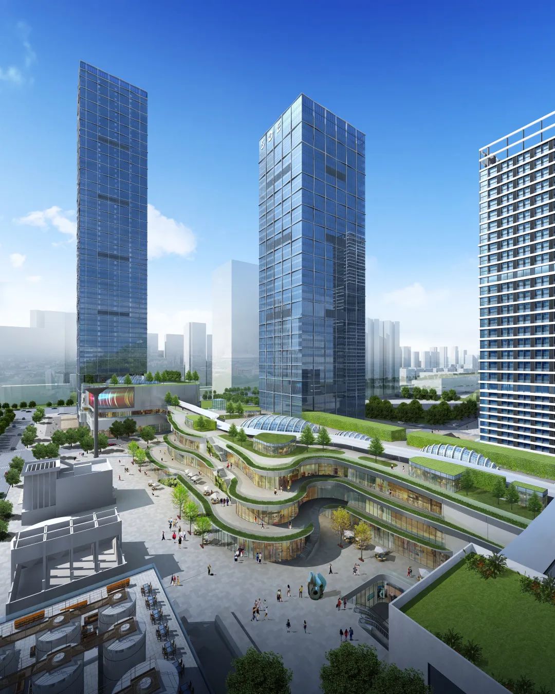 深圳粤海置地大厦项目钢结构主体全面封顶建筑高度创深圳市罗湖区新高