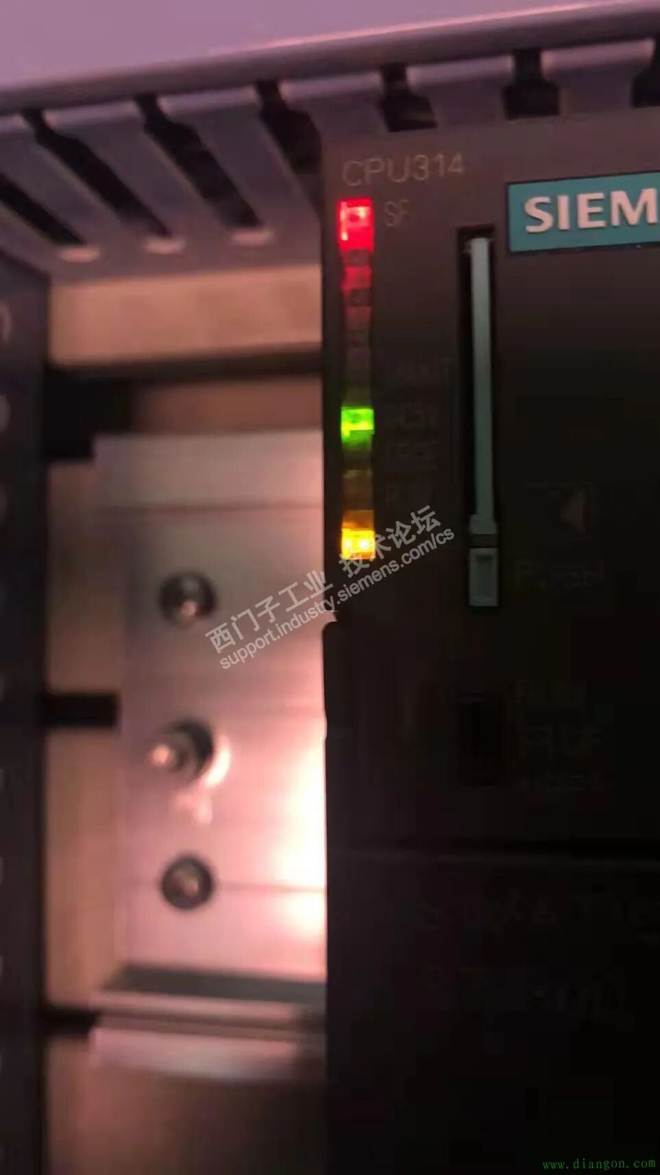 西門子S7-300PLC亮紅燈SF故障消除的圖2