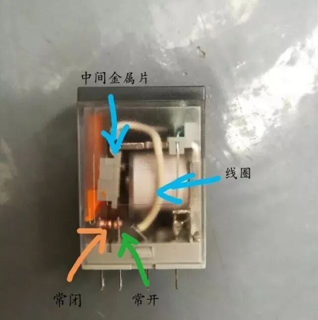 根據實物繼電器來學習繼電器的工作原理和實物接線圖的圖4