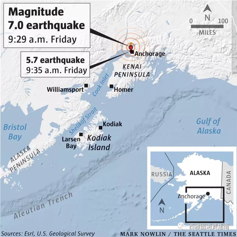 毁灭性地震！阿拉斯加发生7级地震8次余震进入紧急状态！多条道路被震裂、机场全部关闭