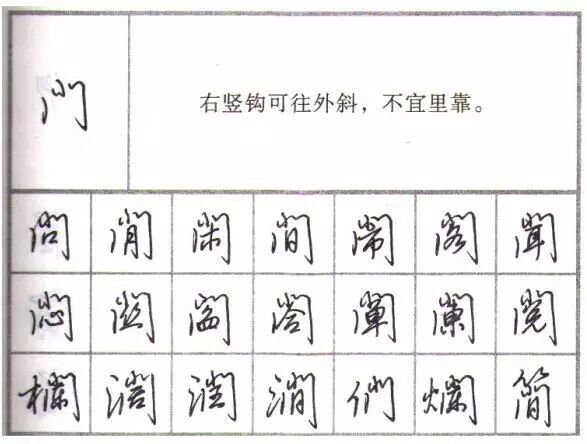 行楷行书练字教程钢笔字79个偏旁部首的写法