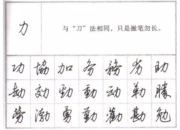 行楷行書練字教程鋼筆字79個偏旁部首的寫法