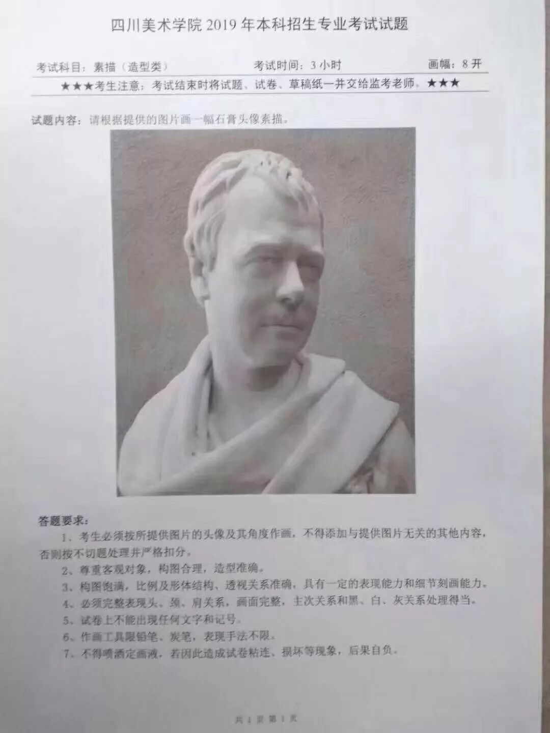 2019美術(shù)高考九大美院美術(shù)類專業(yè)?？伎碱}匯總