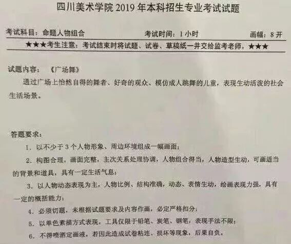 2019美術(shù)高考九大美院美術(shù)類專業(yè)?？伎碱}匯總