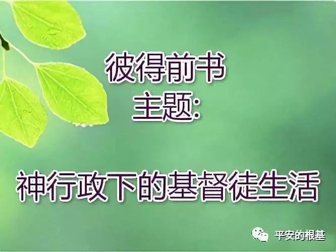 第七十一讲：彼前——基督徒的苦难